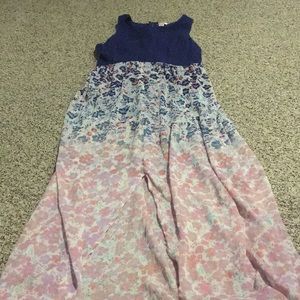 Blue and pink dress